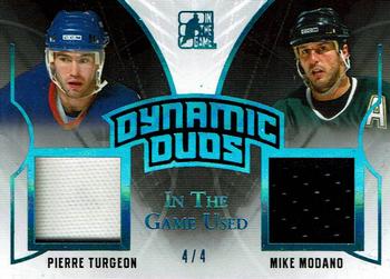 2017-18 Leaf In The Game Used - Dynamic Duos Blue #DD-04 Pierre Turgeon / Mike Modano Front