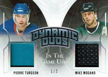 2017-18 Leaf In The Game Used - Dynamic Duos Silver #DD-04 Pierre Turgeon / Mike Modano Front