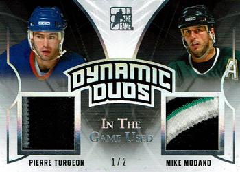 2017-18 Leaf In The Game Used - Dynamic Duos Prime Silver #DDP-04 Pierre Turgeon / Mike Modano Front