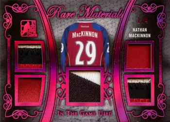 2017-18 Leaf In The Game Used - Rare Materials Magenta #RM-18 Nathan MacKinnon Front
