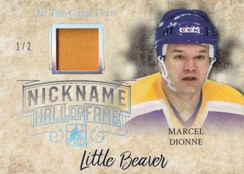 2017-18 Leaf In The Game Used - The Nickname Hall of Fame Silver #NHF-28 Marcel Dionne Front