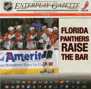2007-08 Enterplay Fun Pak Player Standees - Headlines #18 Florida Panthers Raise The Bar Front