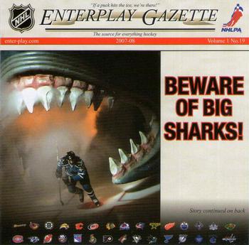 2007-08 Enterplay Fun Pak Player Standees - Headlines #19 Beware Of Big Sharks Front