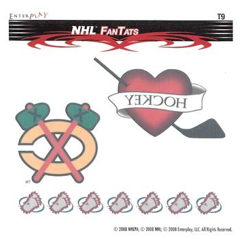 2007-08 Enterplay Fun Pak Player Standees - FanTats #T9 NHL Tattoo Front