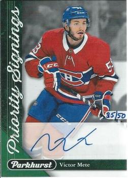 2018 Upper Deck Toronto Spring Expo - Parkhurst Priority Signings #PS-VM Victor Mete Front