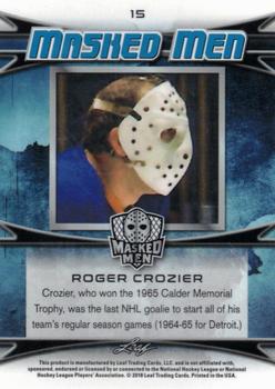 2017-18 Leaf Masked Men - Metal Masked Men #15 Roger Crozier Back