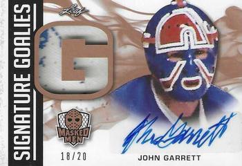 2017-18 Leaf Masked Men - Signature Goalies #SG-JG1 John Garrett Front