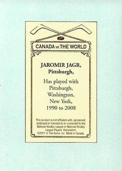 2011-12 In The Game Canada vs. The World - 100 Years of Hockey Card Collecting #68 Jaromir Jagr Back