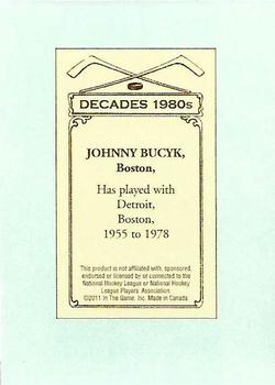 2010-11 In The Game Decades 1980s - 100 Years of Hockey Card Collecting #55 Johnny Bucyk Back