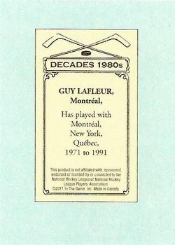 2010-11 In The Game Decades 1980s - 100 Years of Hockey Card Collecting #72 Guy Lafleur Back