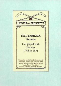 2010-11 In The Game Heroes and Prospects - 100 Years of Hockey Card Collecting #5 Bill Barilko Back