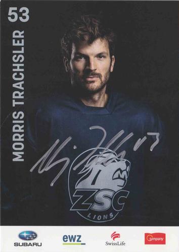2015-16 ZSC Lions (NL) Autographs #NNO Morris Trachsler Front