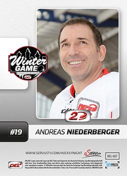 2013-14 Playercards Inside (DEL) #27 Andreas Niederberger Back
