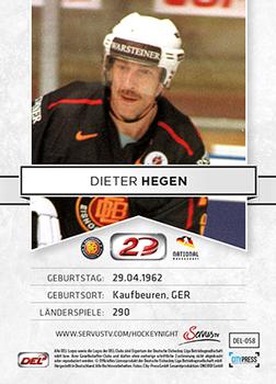 2013-14 Playercards Inside (DEL) #58 Dieter Hegen Back