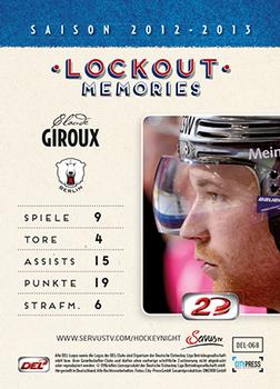 2013-14 Playercards Inside (DEL) #68 Claude Giroux Back