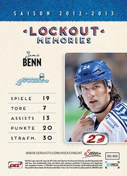 2013-14 Playercards Inside (DEL) #69 Jamie Benn Back