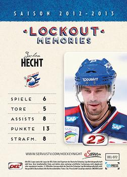 2013-14 Playercards Inside (DEL) #72 Jochen Hecht Back