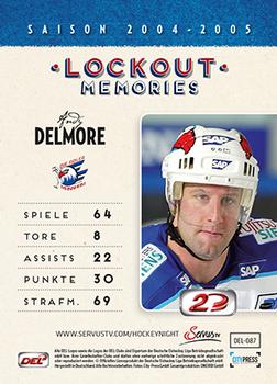 2013-14 Playercards Inside (DEL) #87 Andy Delmore Back