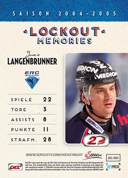 2013-14 Playercards Inside (DEL) #89 Jamie Langenbrunner Back