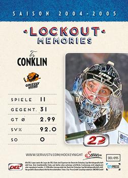2013-14 Playercards Inside (DEL) #95 Ty Conklin Back