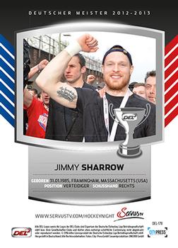 2013-14 Playercards Inside (DEL) #178 Jimmy Sharrow Back