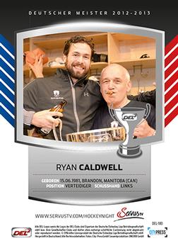 2013-14 Playercards Inside (DEL) #180 Ryan Caldwell Back