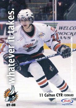 2007-08 Nanaimo Clippers (BCHL) #6 Colton Cyr Front