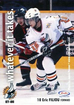 2007-08 Nanaimo Clippers (BCHL) #8 Eric Filiou Front