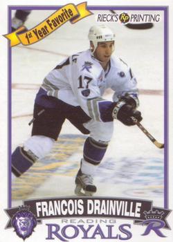 2002-03 Rieck's Printing Reading Royals (ECHL) #NNO Francois Drainville Front