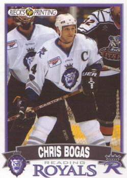 2002-03 Rieck's Printing Reading Royals (ECHL) #NNO Chris Bogas Front