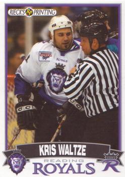 2002-03 Rieck's Printing Reading Royals (ECHL) #NNO Kris Waltze Front