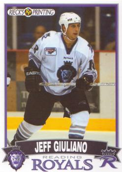 2002-03 Rieck's Printing Reading Royals (ECHL) #NNO Jeff Giuliano Front