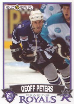 2002-03 Rieck's Printing Reading Royals (ECHL) #NNO Geoff Peters Front