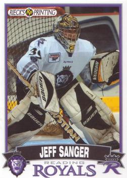 2002-03 Rieck's Printing Reading Royals (ECHL) #NNO Jeff Sanger Front