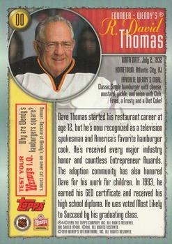 1998-99 Topps Wendy's #00 Dave Thomas Back