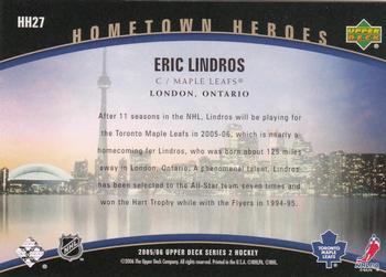 2005-06 Upper Deck - Hometown Heroes #HH27 Eric Lindros Back