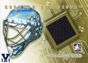 2015-16 In The Game Final Vault - 2007-08 In The Game Between The Pipes - Mask Game-Used (Blue Vault Stamp) #MGU-03 Ryan Miller Front