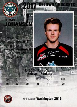 2016-17 Kelowna Rockets (WHL) #NNO Lucas Johansen Back