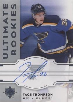 2017-18 Upper Deck Ultimate Collection - 2007-08 Retro Rookie Auto #RRA-TT Tage Thompson Front