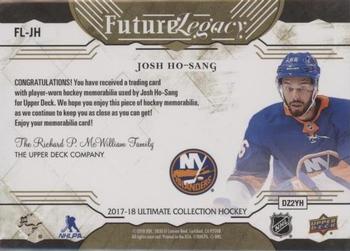 2017-18 Upper Deck Ultimate Collection - Future Legacy Jersey #FL-JH Josh Ho-Sang Back