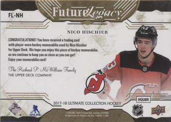 2017-18 Upper Deck Ultimate Collection - Future Legacy Jersey #FL-NH Nico Hischier Back