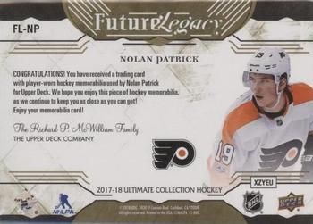 2017-18 Upper Deck Ultimate Collection - Future Legacy Jersey #FL-NP Nolan Patrick Back