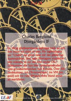 1994-95 Leaf Elit Set (Swedish) - Gold #3 Charles Berglund Back