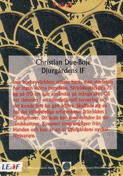 1994-95 Leaf Elit Set (Swedish) - Gold #4 Christian Due-Boje Back