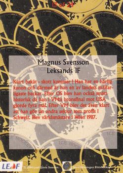 1994-95 Leaf Elit Set (Swedish) - Gold #13 Magnus Svensson Back