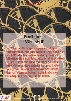1994-95 Leaf Elit Set (Swedish) - Gold #18 Patrik Juhlin Back