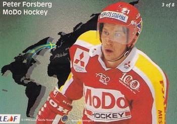 1994-95 Leaf Elit Set (Swedish) - Guest Star Special #3 Peter Forsberg Back