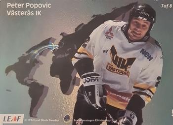 1994-95 Leaf Elit Set (Swedish) - Guest Star Special #7 Peter Popovic Back