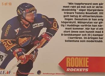 1994-95 Leaf Elit Set (Swedish) - Rookie Rockets #5 Per Eklund Back