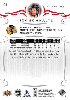 2018-19 Upper Deck #41 Nick Schmaltz Back